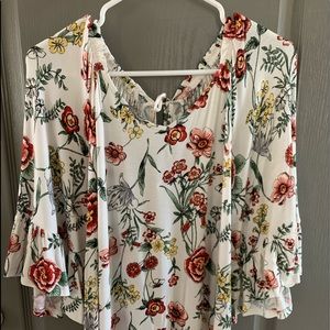 Flowy bell sleeve shirt